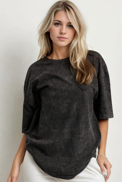 Acid Washed Oversized "Black" T-Shirt