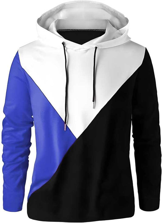 Color Block Full Sleeves Hooded T-Shirt - DARK JINN