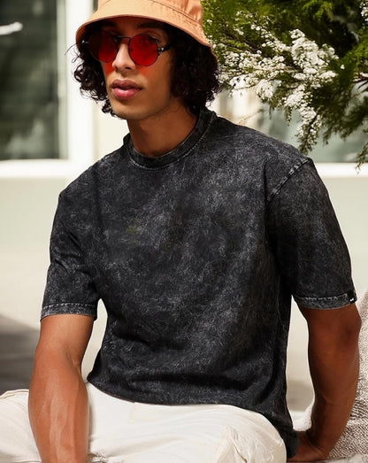 Acid Washed Oversized "Black" T-Shirt