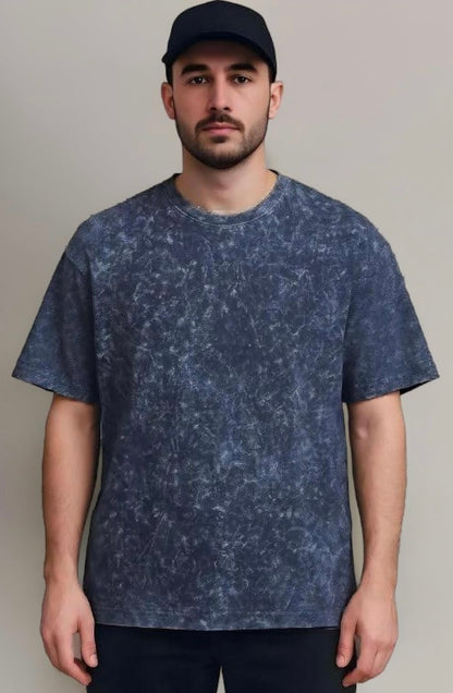 Acid Washed Oversized "Navy Blue" T-Shirt