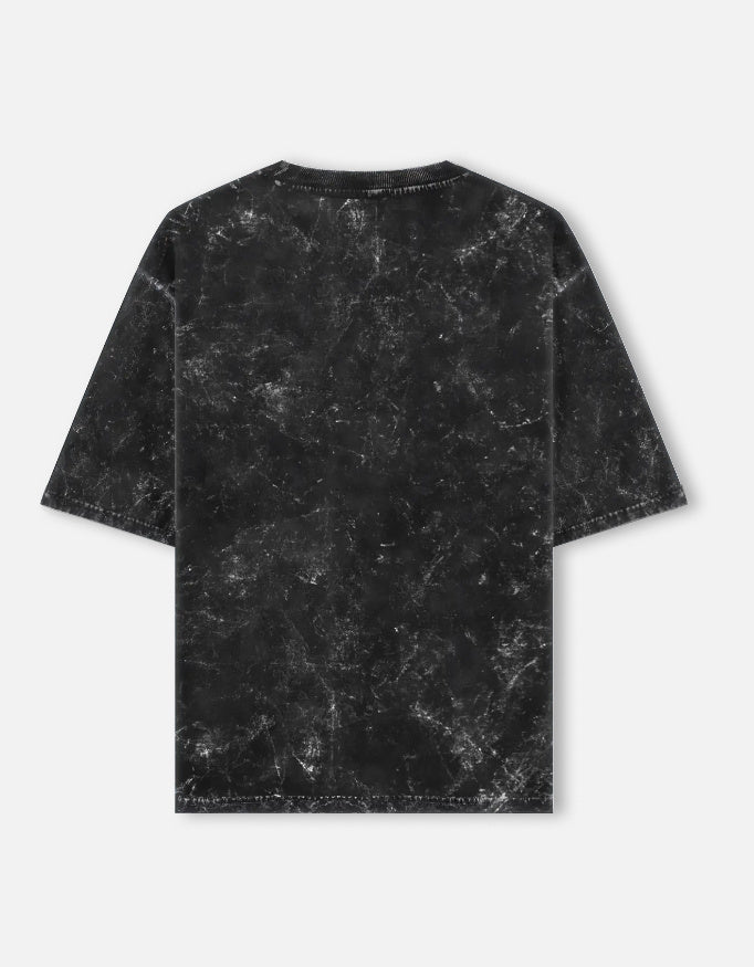 Acid Washed Oversized "Black" T-Shirt - DARK JINN