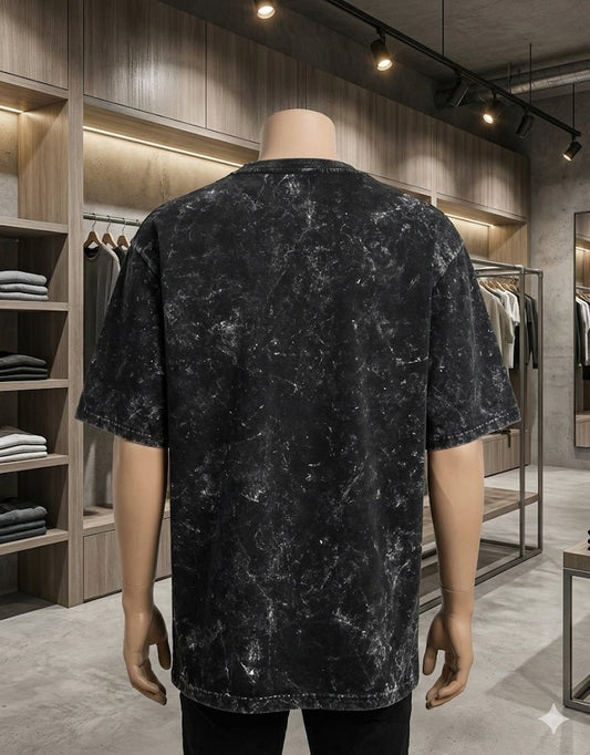 Acid Washed Oversized "Black" T-Shirt - DARK JINN