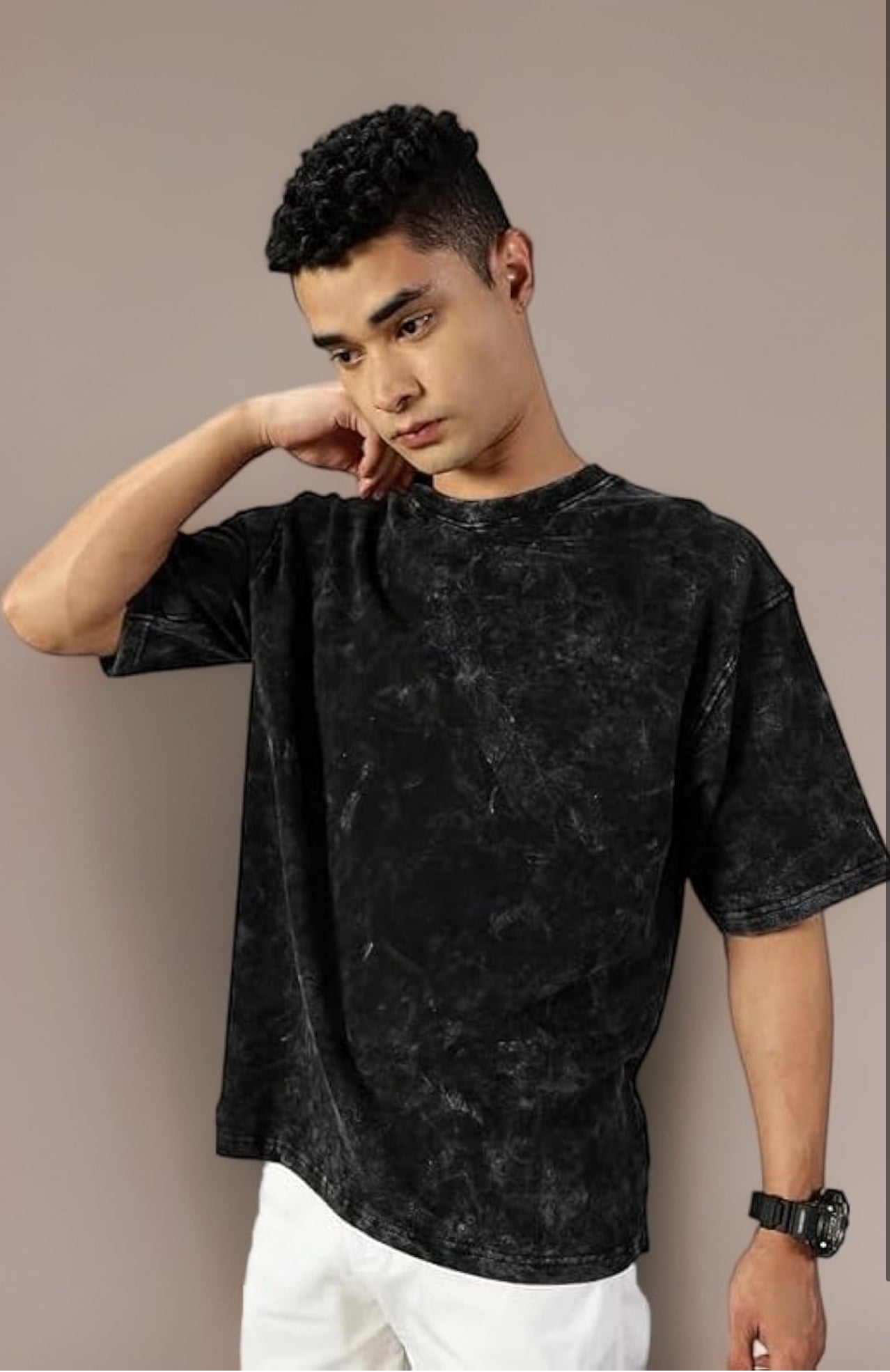 Acid Washed Oversized "Black" T-Shirt - DARK JINN