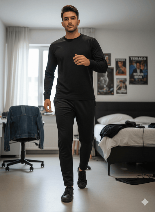 Co - Ord Set for Men - BLACK - DARK JINN