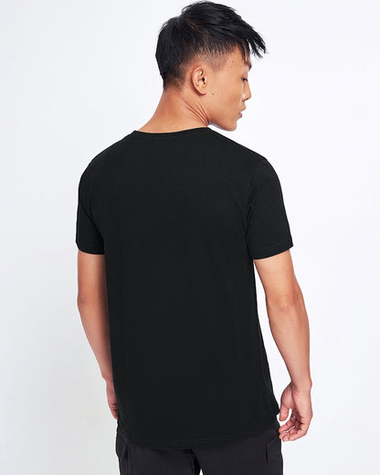 Round Neck Black Plain T-Shirt