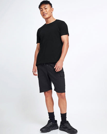 Round Neck Black Plain T-Shirt