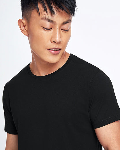 Round Neck Black Plain T-Shirt