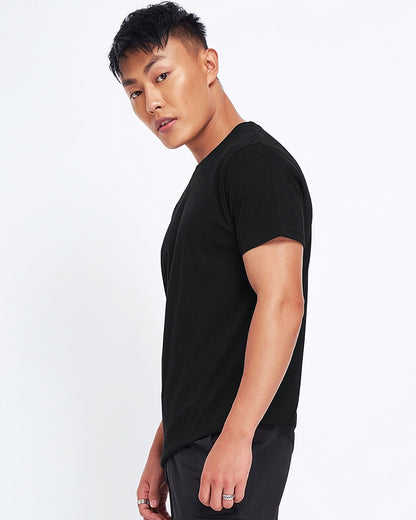 Round Neck Black Plain T-Shirt