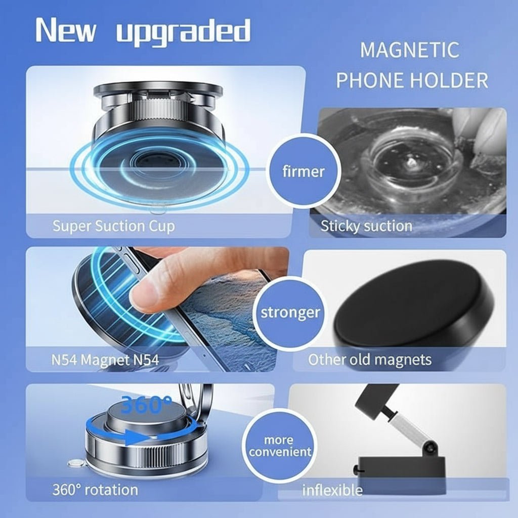The Ultra - Portable N52 Vacuum Magnetic Phone Bracket - DARK JINN