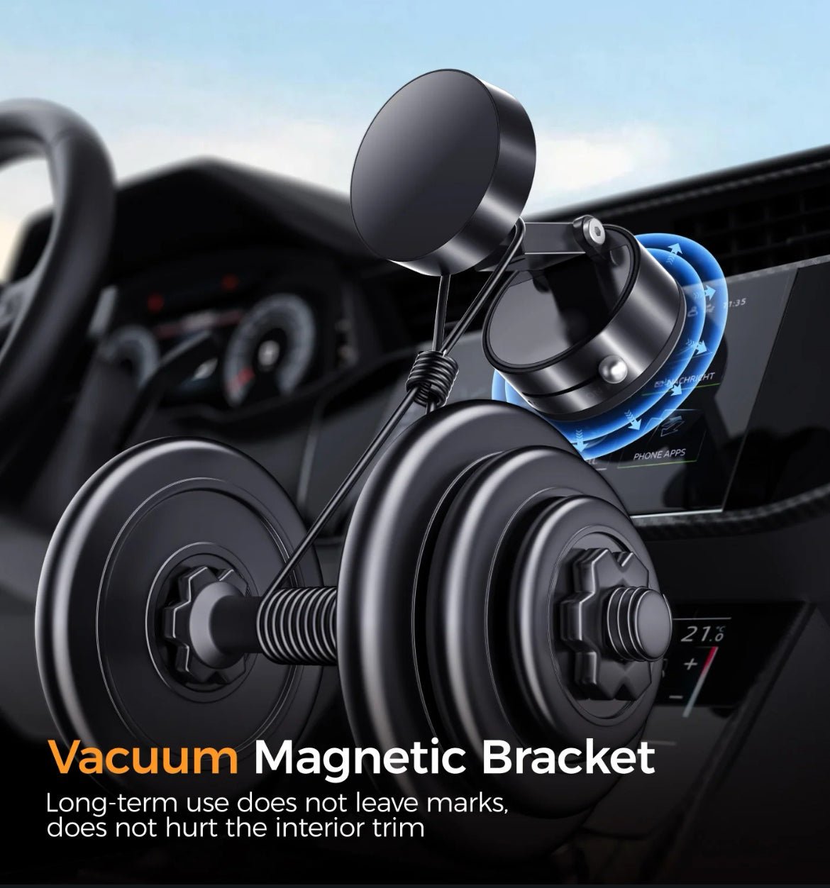 The Ultra - Portable N52 Vacuum Magnetic Phone Bracket - DARK JINN