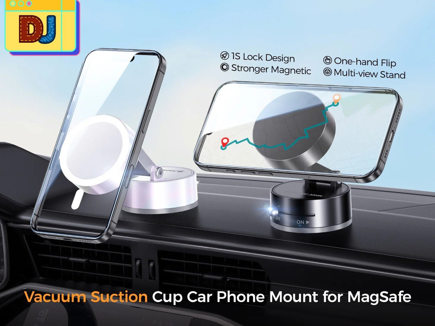 The Ultra - Portable N52 Vacuum Magnetic Phone Bracket - DARK JINN